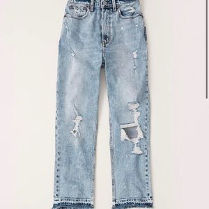 Abercrombie ultra high rise ankle straight jeans
